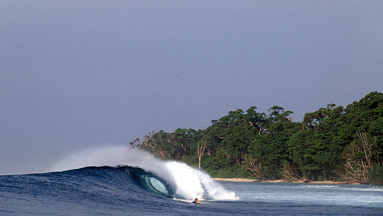 Waves along a rocky Andaman shoreline near Sri Vijaya Puram